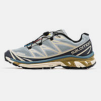 Мужские Кроссовки Salomon XT-6 Advanced Soft Ground Blue Beige / Саломон ХТ-4 Адванст Софт