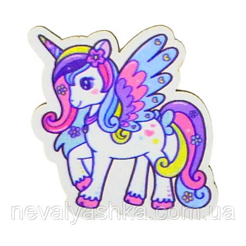 Заготівля для Бизиборда Єдиноріг 3,5 см Бігунок Дерев'яна Фігурка Прикраса Поні для Бізіборда