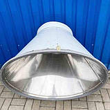 Зонт витяжний круглого перерізу Ø 1050 мм з нержавіючої сталі для круглого гриля конусна, фото 3