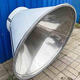 Зонт витяжний круглого перерізу Ø 1050 мм з нержавіючої сталі для круглого гриля конусна, фото 5