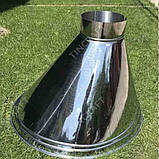 Зонт-витяжка круглий Ø 750 мм нержавіючий товщиною 0.8 мм на круглий мангал у альтанку, фото 6