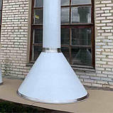 Зонт витяжний круглого перерізу Ø 1050 мм з нержавіючої сталі для круглого гриля конусна, фото 10