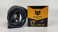 Велокамера 12х1.75 - 2.125 AV Black Cat. Велосипедна камера 12, Камера для велосипеда 12