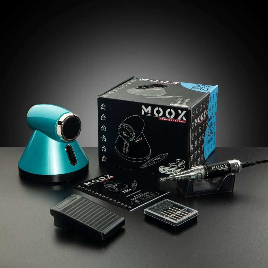 Фрезер для манікюру та педикюру Moox X804, 55 000 об/хв (бірюзовий)