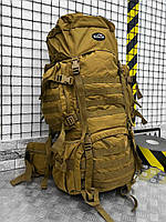 Тактический военный рюкзак койот, баул армейский 100л койот, военный рюкзак 100 литров рамный