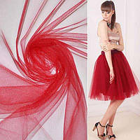 Фатін ширина 3м, червоний(за 1м)