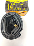 Велокамера 14х1.75 - 2.125 AV Black Cat. Камера для велосипеда 14х1.75, Велосипедна камера 14, фото 3