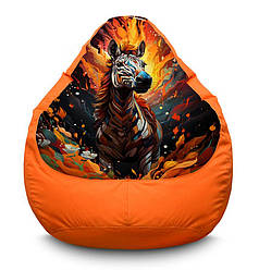 Крісло мішок «Multicolour zebra sketch» Оксфорд