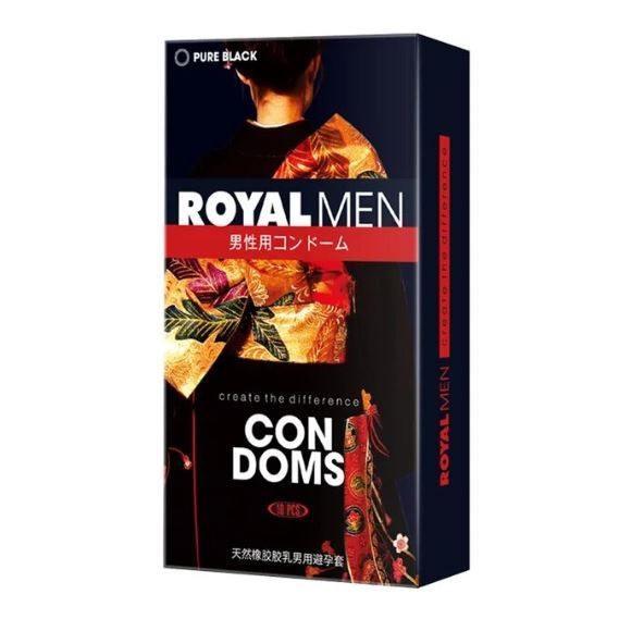 Презервативи ребристі Royal Men Pure Black 10 шт.