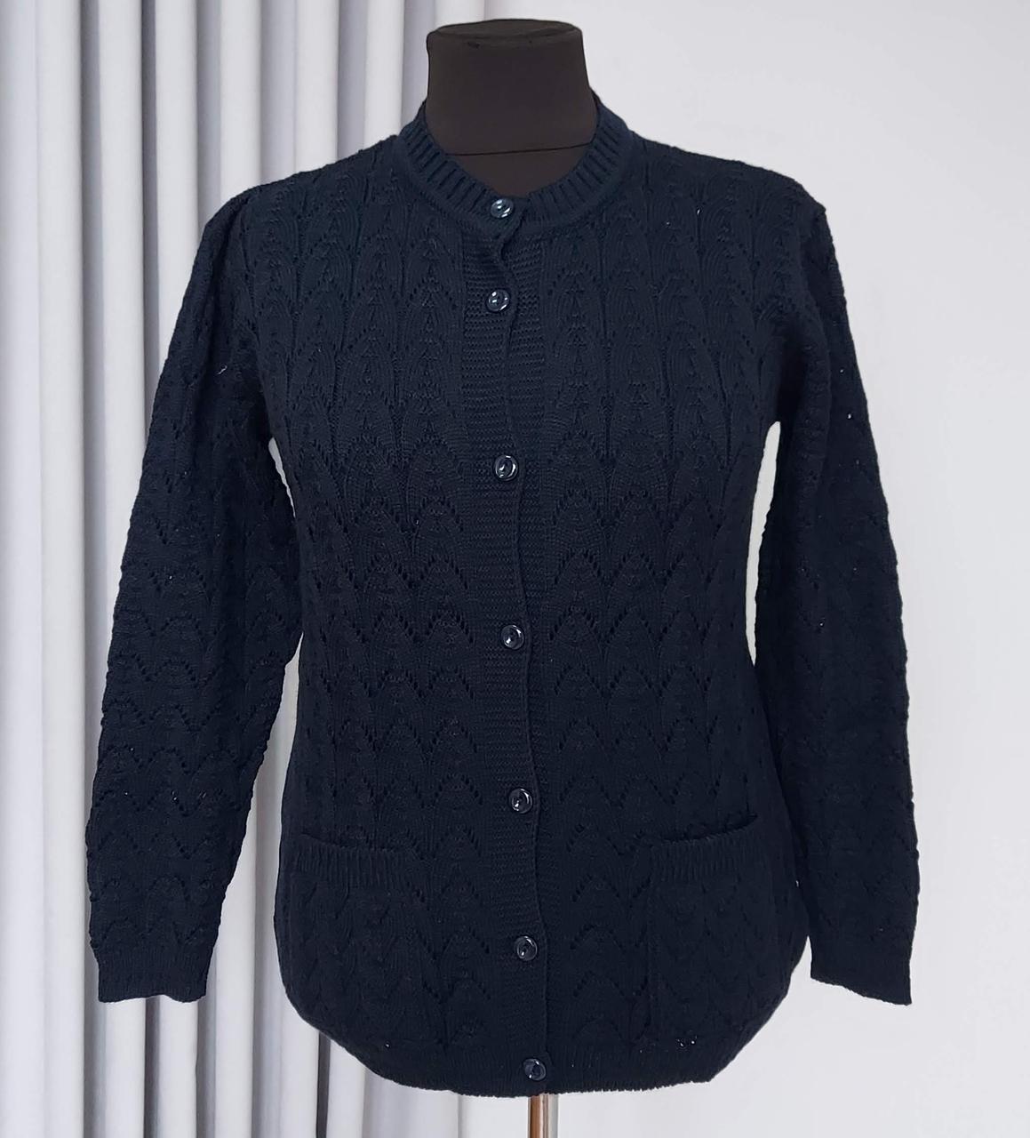 Жіноча кофта на гудзиках з кишенями (52/56 р), фото 1