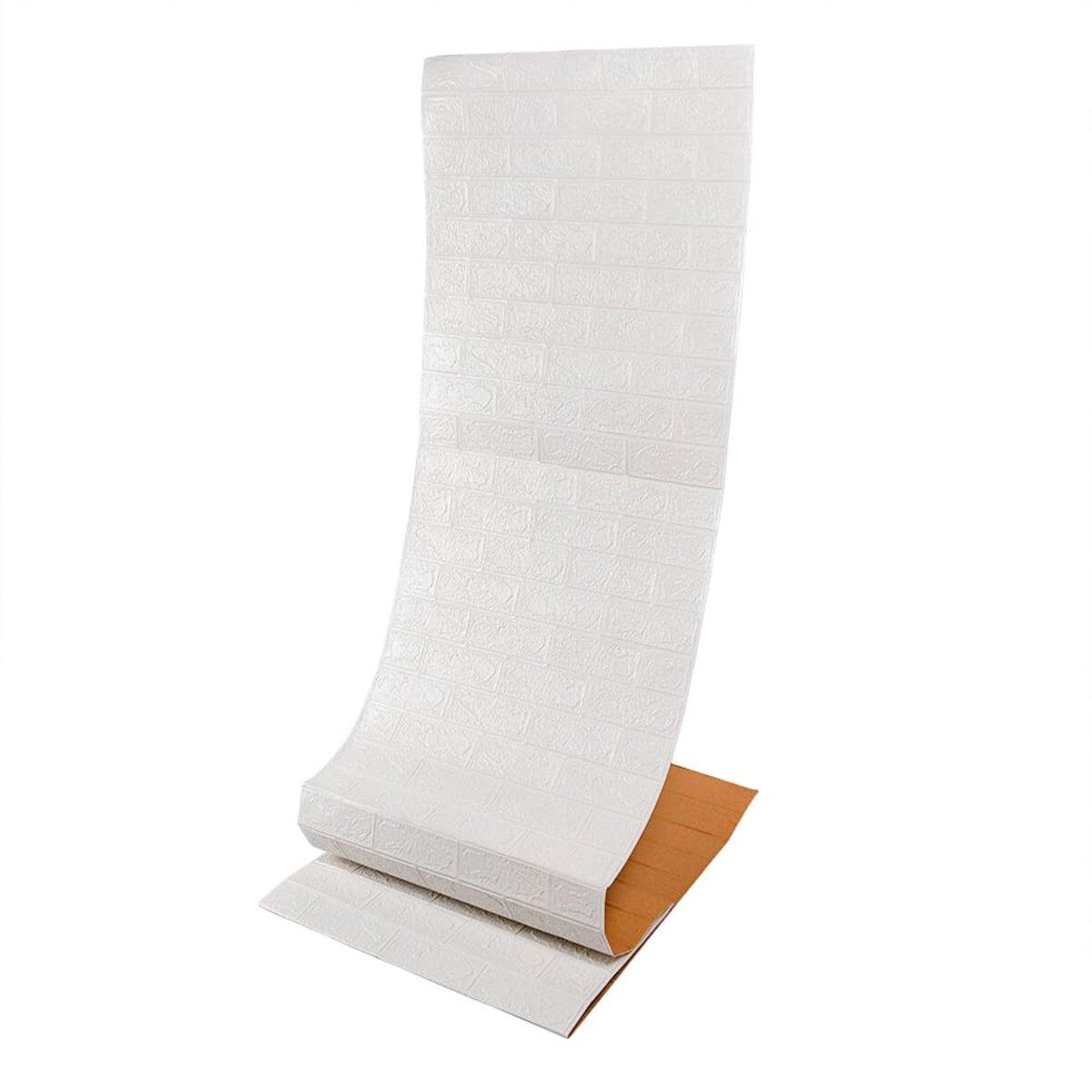 Самоклеюча 3D панель під білу цеглу в рулоні 19600x700x3мм (R001-3-20) SW-00001392, фото 1