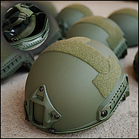 Тактична армійська фаст каска шолом хакі кевларова, тактичний захисний військовий шолом на якість