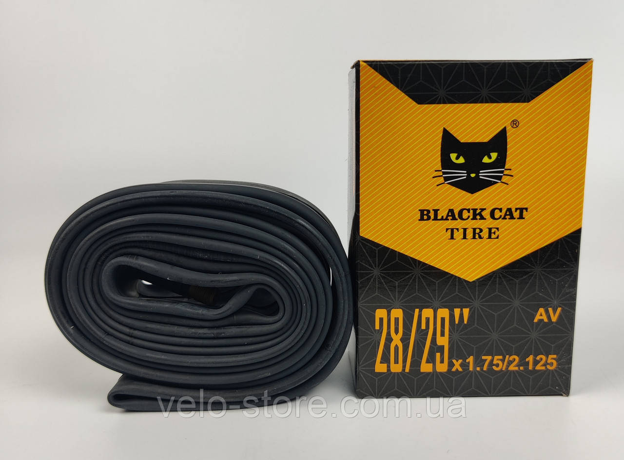 Велокамера 28х1.75/2.125 AV Black Cat. Камера для велосипеда, Велосипедна камера