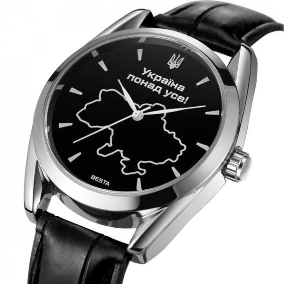 Чоловічий наручний годинник Besta Kraina Leather