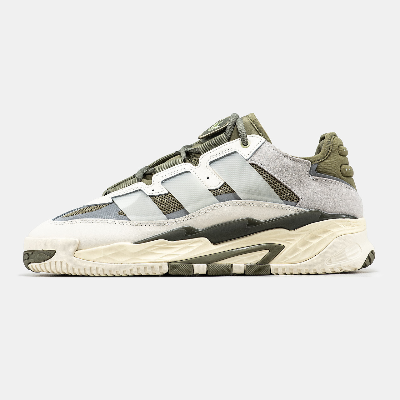 Кросівки Adidas Niteball White Olive / Адідас Найтбал