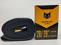 Велокамера 29х2.125 - 2.40 AV 48 Black Cat. Камера для велосипеда 29. Велосипедная камера 29