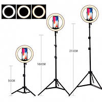 Кольцевая лампа LED 26 см со штативом 210 см с держателем для телефона свет подсветка для селфи блоггеров!!