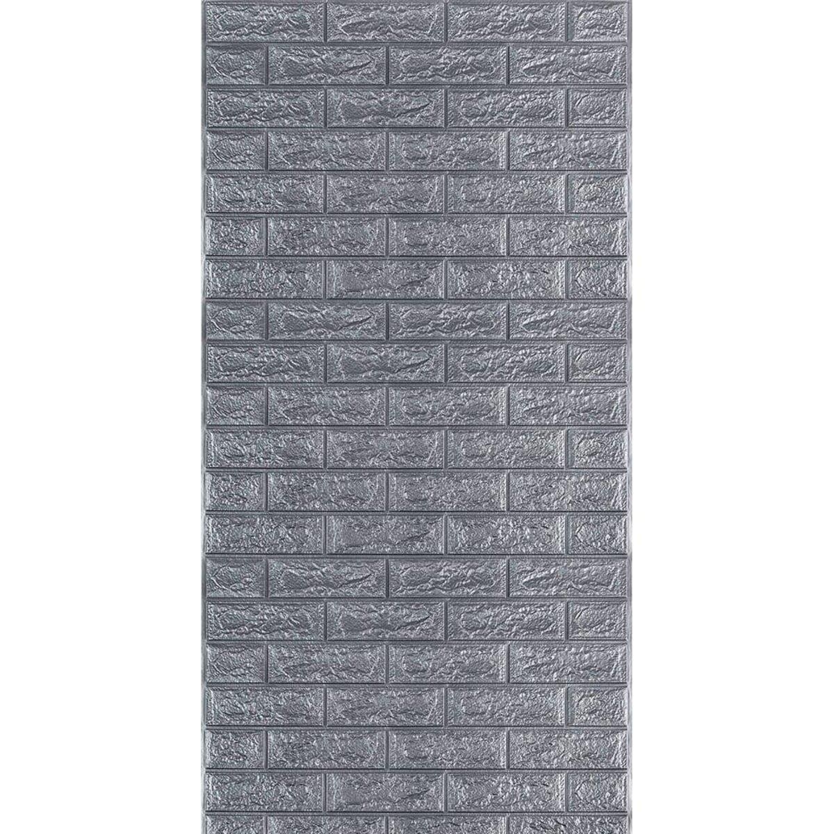 R017-2 Панель стеновая в рулоне 3D 700мм*3,08м*2мм сіра цегла (D) SW-00002535
