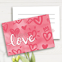 Міні листівка "This is love" 10шт/уп