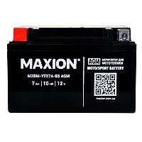 Мото аккумулятор AGM YTX 7A-BS MAXION (12V, 7A), залитый