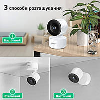 WiFi IP камера відеоспостереження Edup EH15 для дому поворотна з датчиком руху, звуку та сиреною, фото 7