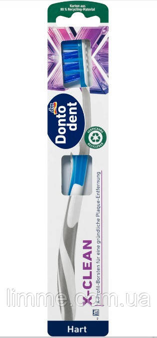 Зубна щітка Dontodent X-clean hard, жорстка 1 шт