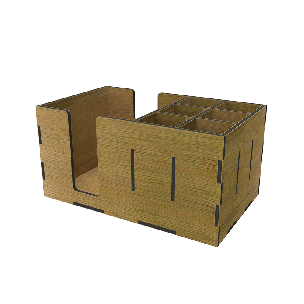 Органайзер EKOSTAR дерев'яний темний горіх 240х145х120 мм, фото 1