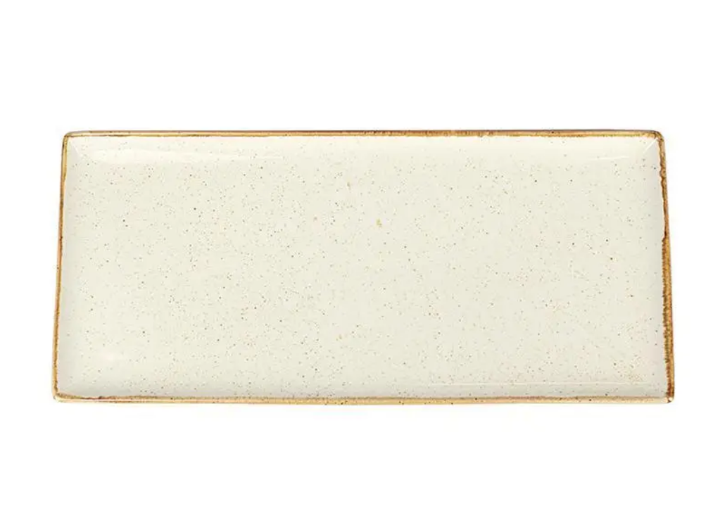 Блюдо для подачі дрібне прямокутне Beige Porland фарфорове 360х160 мм 358836/B
