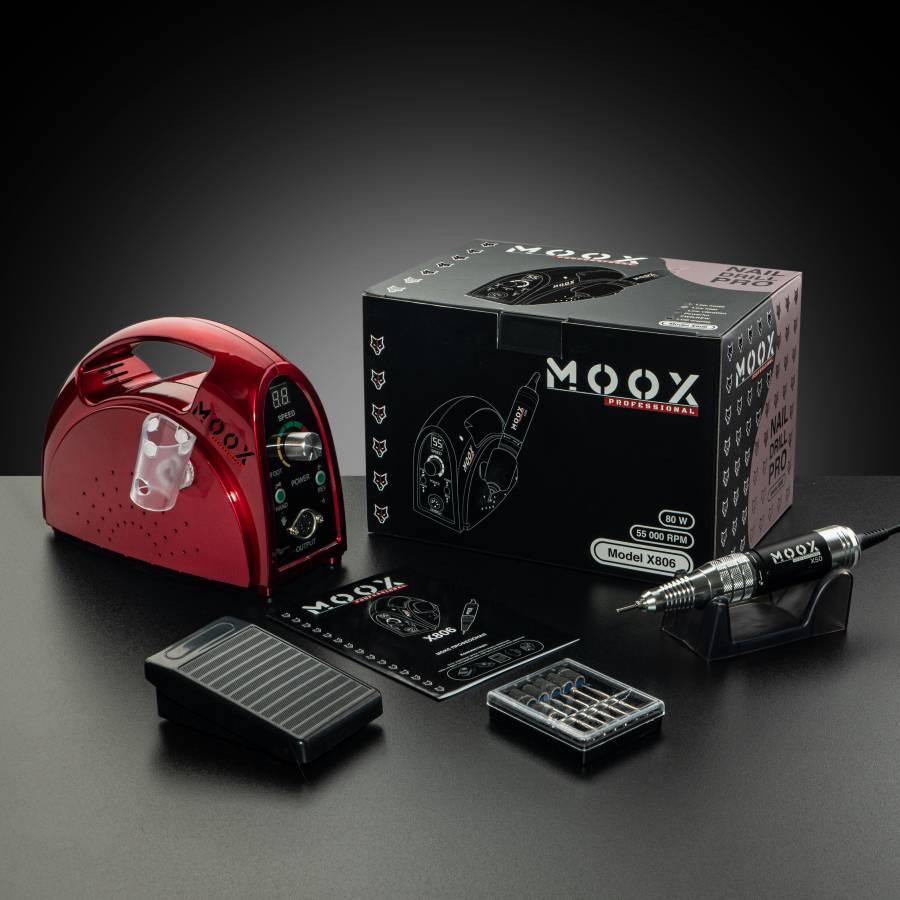Фрезер для манікюру та педикюру Moox X806, 55 000 об/хв (червоний)