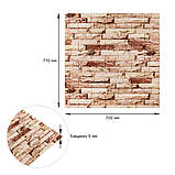 Самоклеюча 3D панель під бежеву цеглу катеринослав 700x770x5мм SW-00001375, фото 3