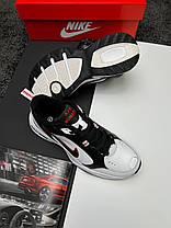 Чоловічі кросівки Nike Air Monarch White Black Red Взуття Найк Аір Монарх білі шкіряні демісезон повсякденні, фото 3