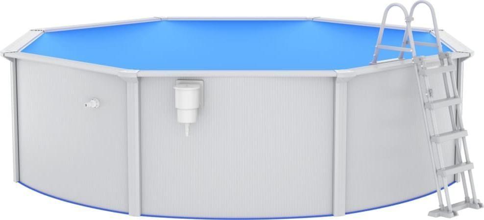 Басейн каркасний vidaXL 460 x 120 см, білий + драбина, фото 1