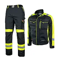 Комплект защитный рабочий, спецодежда: куртка и штаны, рабочая униформа, роба
