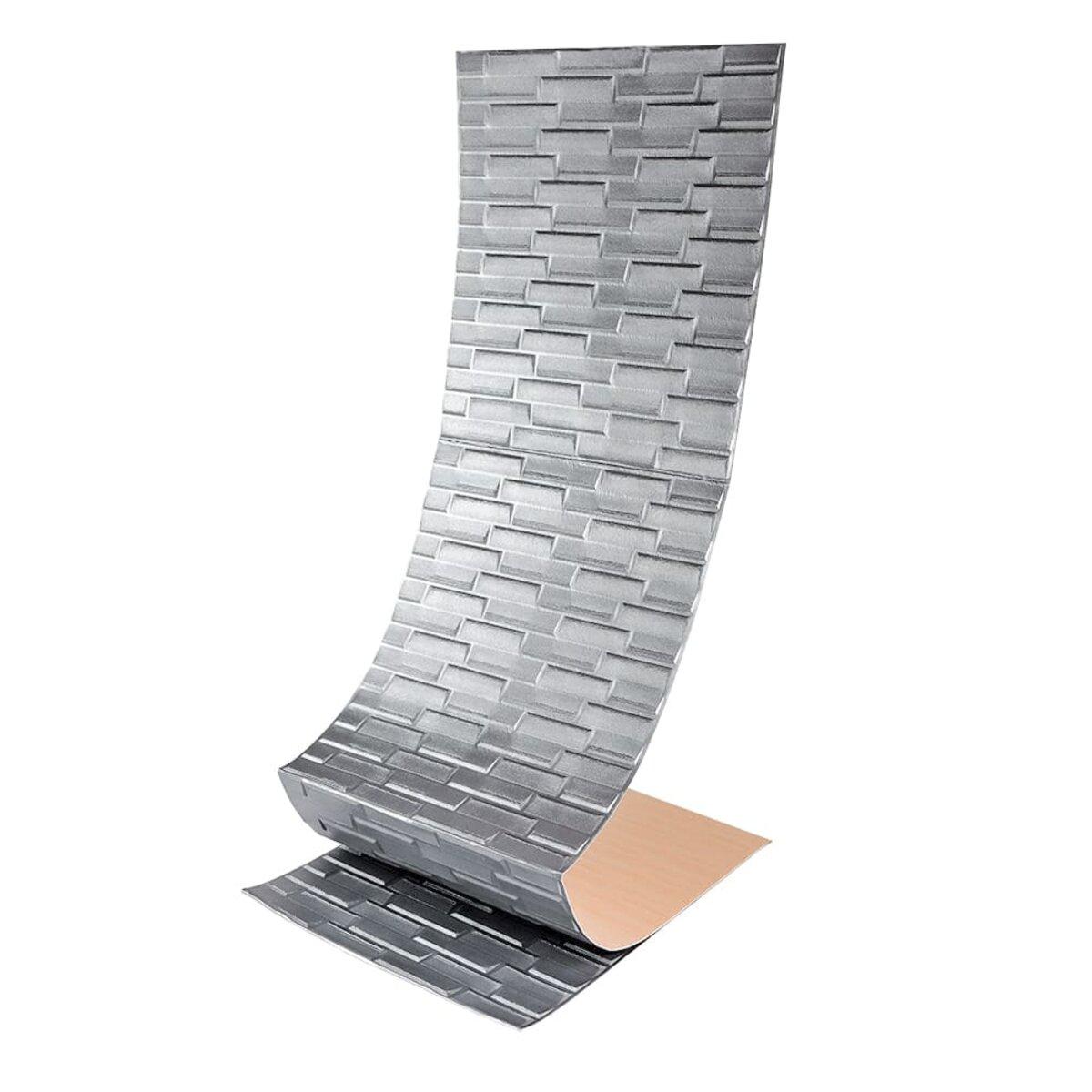 Самоклеюча 3D панель кладка срібло 19600x700x5мм SW-00001365, фото 1