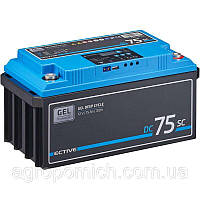 Гелевый аккумулятор ECTIVE DC 75 GEL глубокого разряда с зарядным устройством ШИМ и ЖК-дисплеем 12V 75Ah