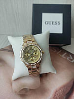 Женские наручные часы Guess gold&стразы