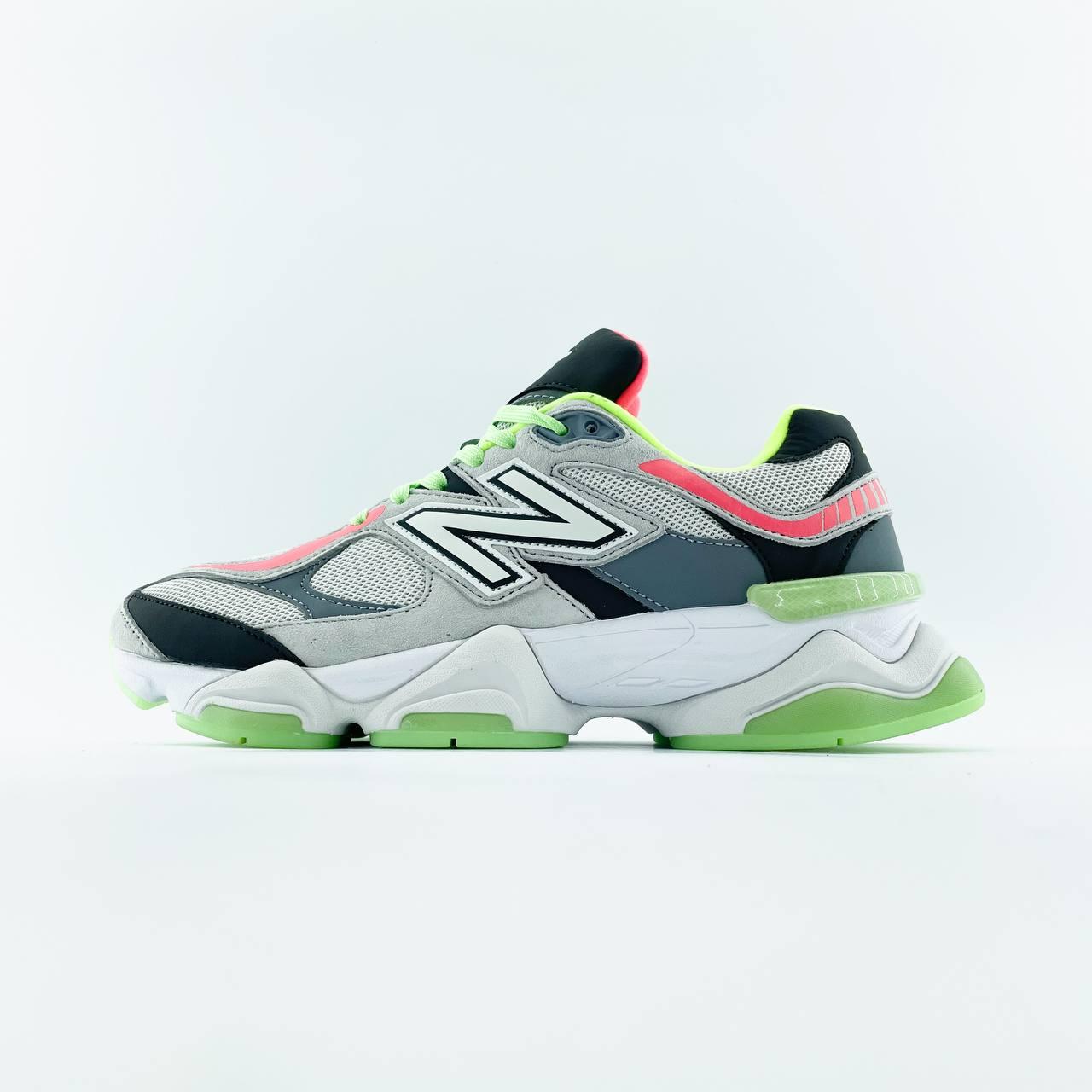Чоловічі Кросівки New Balance 9060 Glow Grey Green Red / Нью Беланс 9060 Глоу
