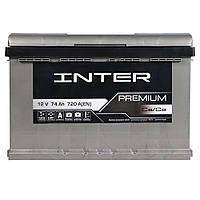 Автомобильный аккумулятор INTER Premium 74Ah 720A L+ (L3)