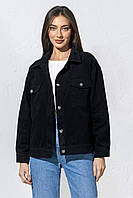 Жіночий піджак із деніму, розмір 42-44, колір чорний