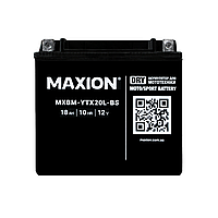 Мото аккумулятор AGM YTX 20L-BS MAXION (12V, 18A), сухозаряженный, без электролита