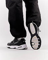 Чоловічі кросівки Nike Air Monarch Black White Взуття Найк Аір Монарх чорні шкіряні демісезон повсякденні, фото 3