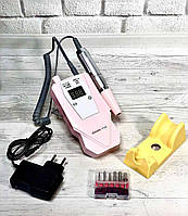 Фрезер для маникюра на аккумуляторе YT-918 (розовый), 30 Вт, 35000 об./мин.