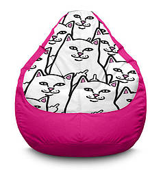 Крісло мішок «Cat with faсk» Оксфорд