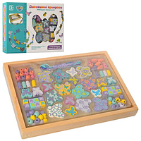 Дитяча розвиваюча іграшка Шнурівка MD 2032 дерев'яна 2032-2 Метелик намисто