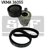 VKMA 36055 SKF Комплект поликлинових ременів (з роликами)