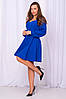 Класичне коктейльне плаття з довгими рукавами на випускний Maria, синє, фото 5