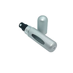 Атомайзер для парфумів з отвором для наповнення 80х16мм на 5мл. Срібляста матова.