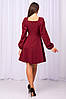 Класичне коктейльне плаття з довгими рукавами на випускний Maria, бордове, фото 6