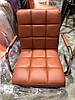 Червоне крісло AUGUSTO — ARM BK-OFFICE в екошкірі з підлокітниками на чорній основі, фото 5