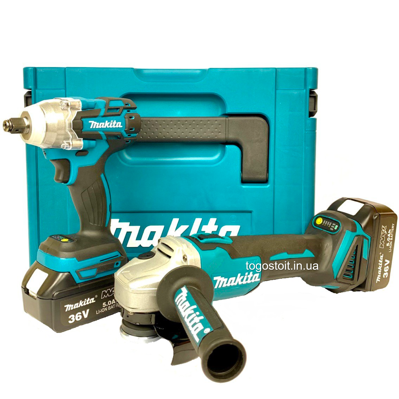 Набір акумуляторного інструменту Makita 2в1 36 V, 5 A (Гайковерт DTW301 + Болгарка DGA504) Набір 2в1 Макіта
